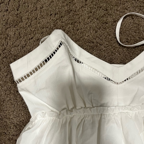 Pink Lily White Dress with Spaghetti Straps - Picture 3 of 5